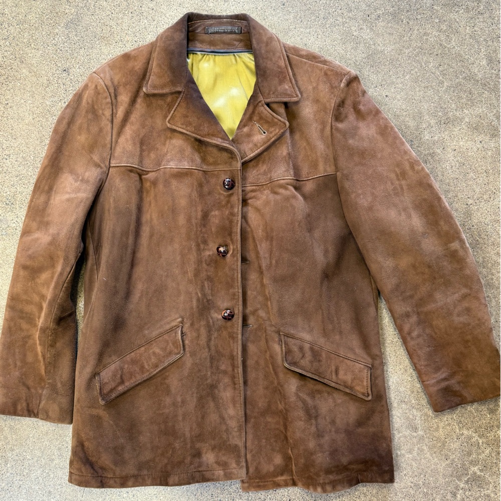 Brown Suede Men's Jacket Size 42